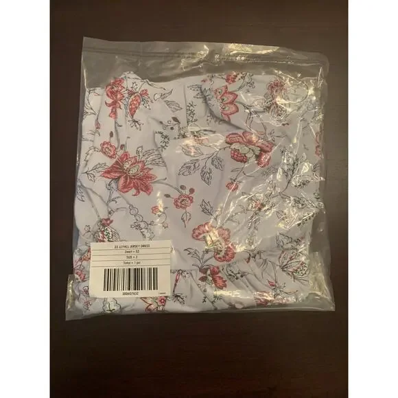 NWT! Janie and Jack 3/4 Sleeve Blue Floral Dress.